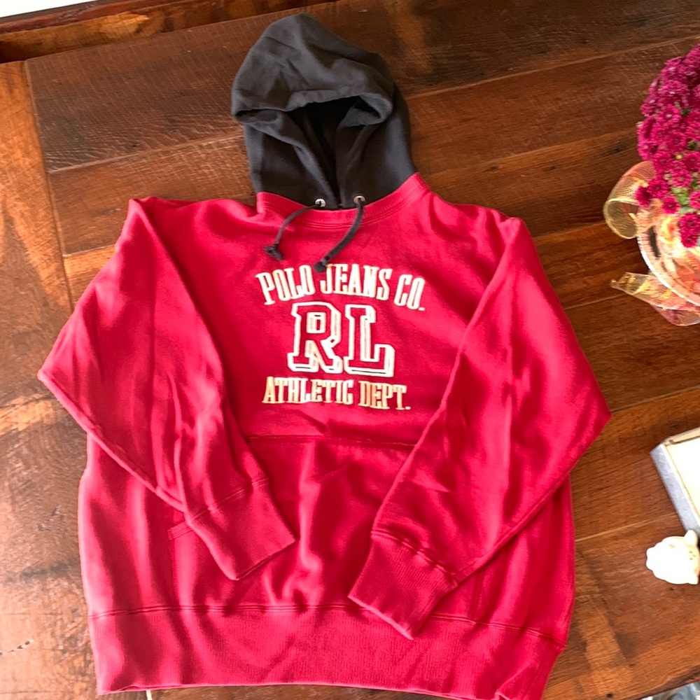 Polo Hoodie men’s size Large